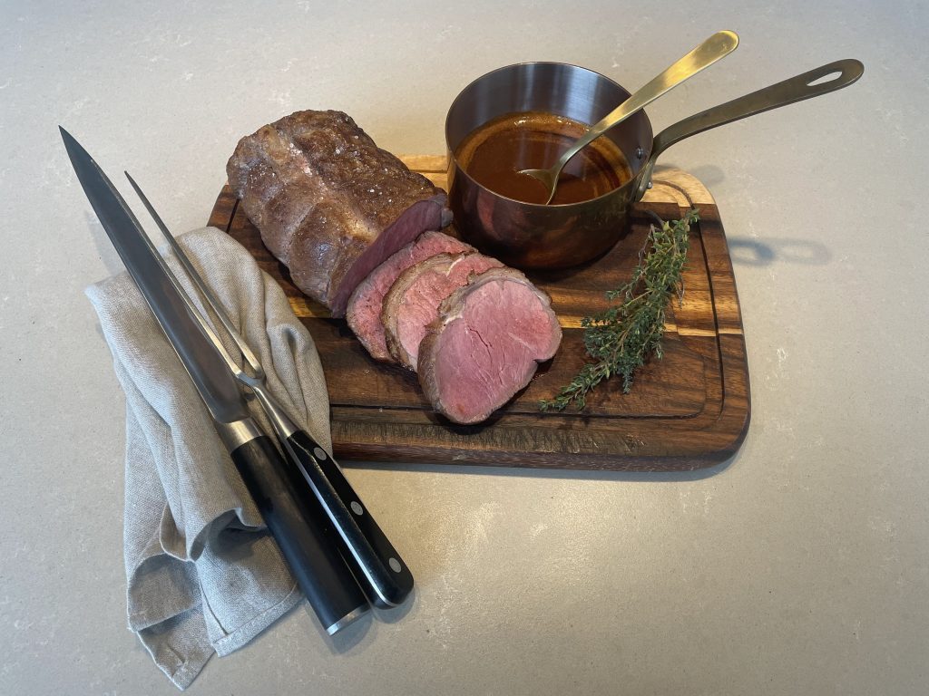 entrecote rollade recept met rode port jus en tuinkruiden mousseline